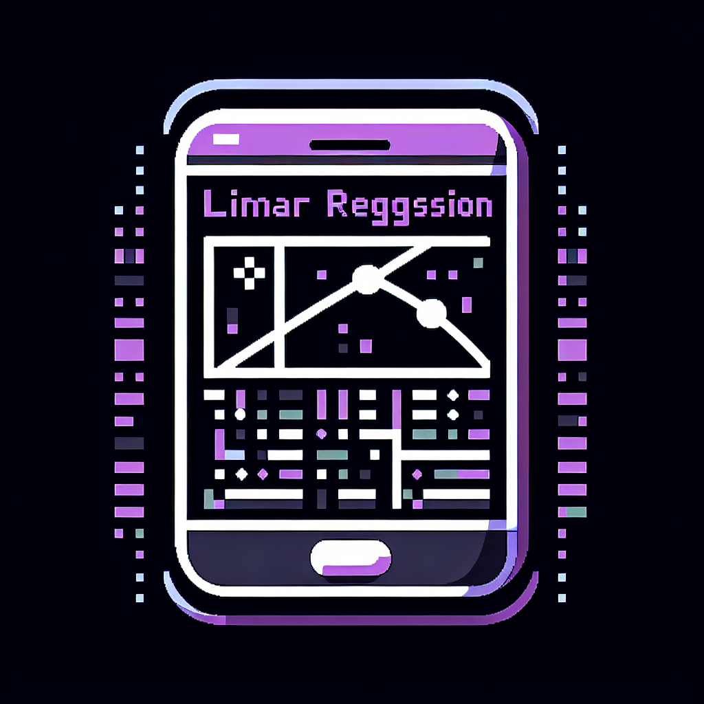 Pixelated "Un icono para una app de Android sobre las tablas de regresión lineal" Icon Design
