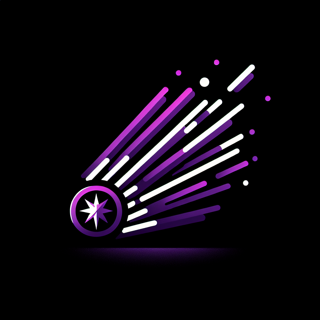Modern "beam ray purple icon with flash explosion" Icon Design