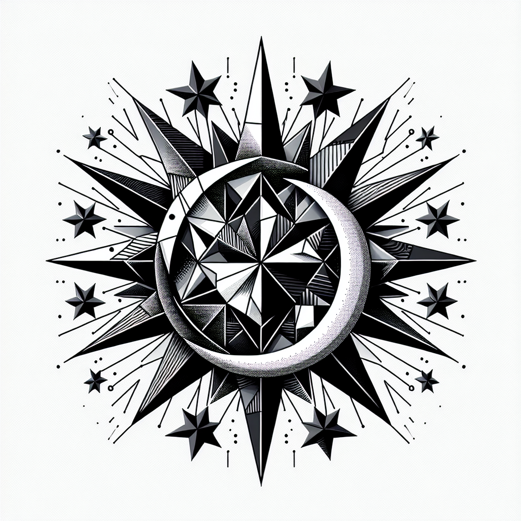 Origami "日月星辰, 神話, 魔法, 複雜, 星願" Icon Design