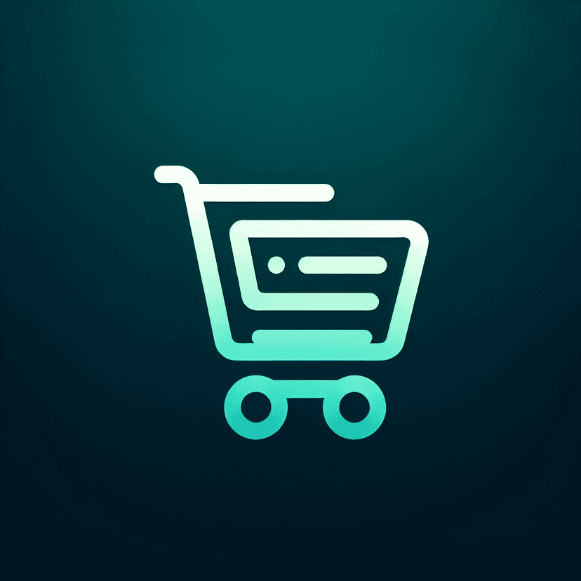 Main icon for A Shopping Cart, Subtle Glow, No Edges Around It, No Shadows Around It