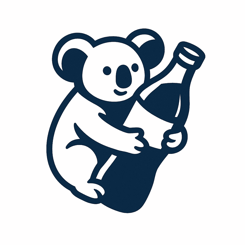 Main icon for A Koala Holding A Giant Cola Bottle, Negative Space, Flat, Light, No  Text, No Shadow
