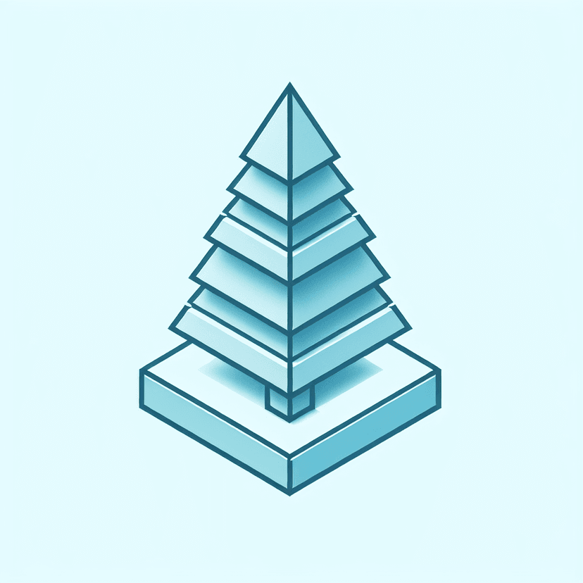 Main icon for Minimalistic Cgristmas Tree Logo, Simple Line Art