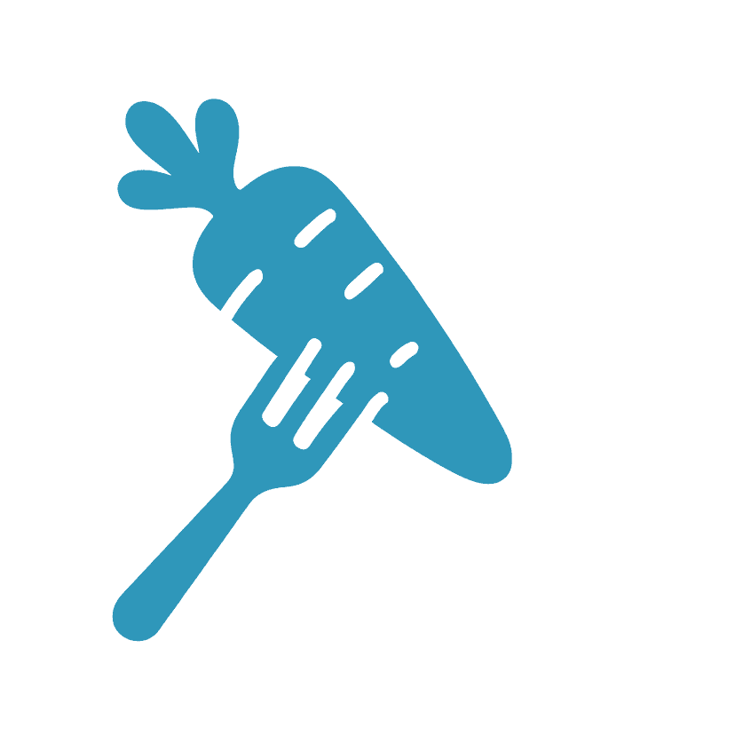 Main icon for A Carrot On A Fork. Position The Fork Diagonal. The Fork Should Pierce The Carrot.