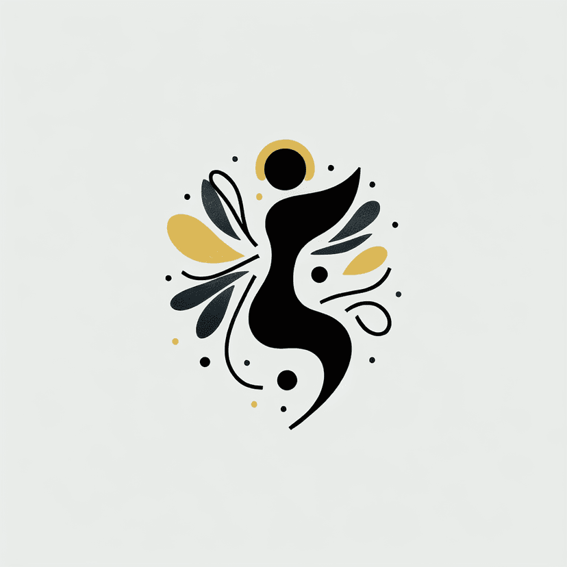 Main icon for Modern "abstract Luxury Lifestyle Theme. Good Fashion" Icon Design. Minimal Black Color. Feminine