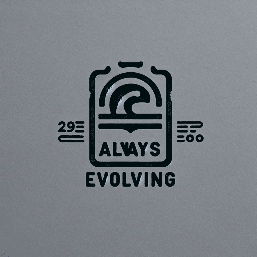 Main icon for An Stamp With The Words "always Evolving". Just Like It Is A Stamp To Use In A Slide.