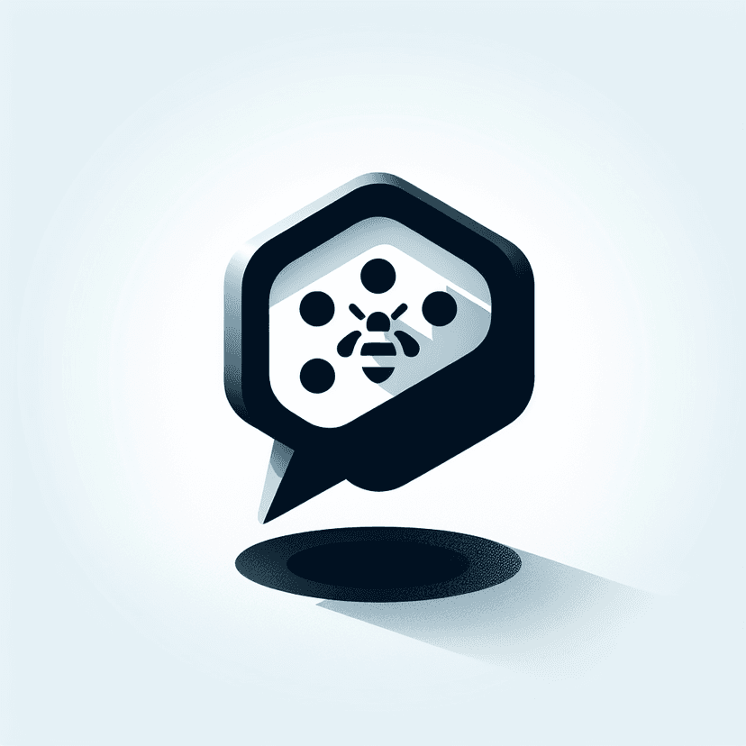 Main icon for A Crm Logo With A Sleek Chat Bubble That Is Square With Rounded Corners And A Hive Inside
