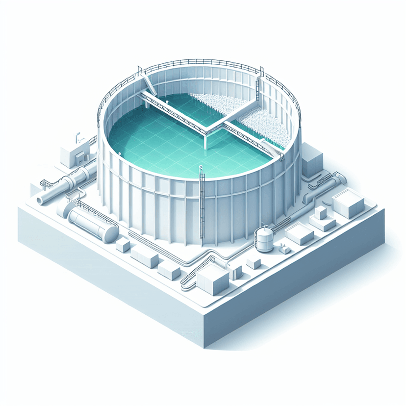 Main icon for An Icon Of A Primary Clarifier Tank, Representing The Part Of The Wastewater Treatment Process Where