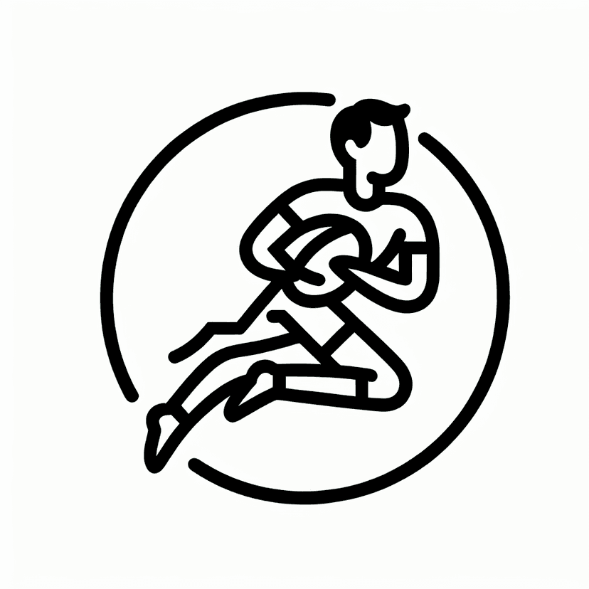 Main icon for A Non Binary Person Playing Rugby, Inside A Circle