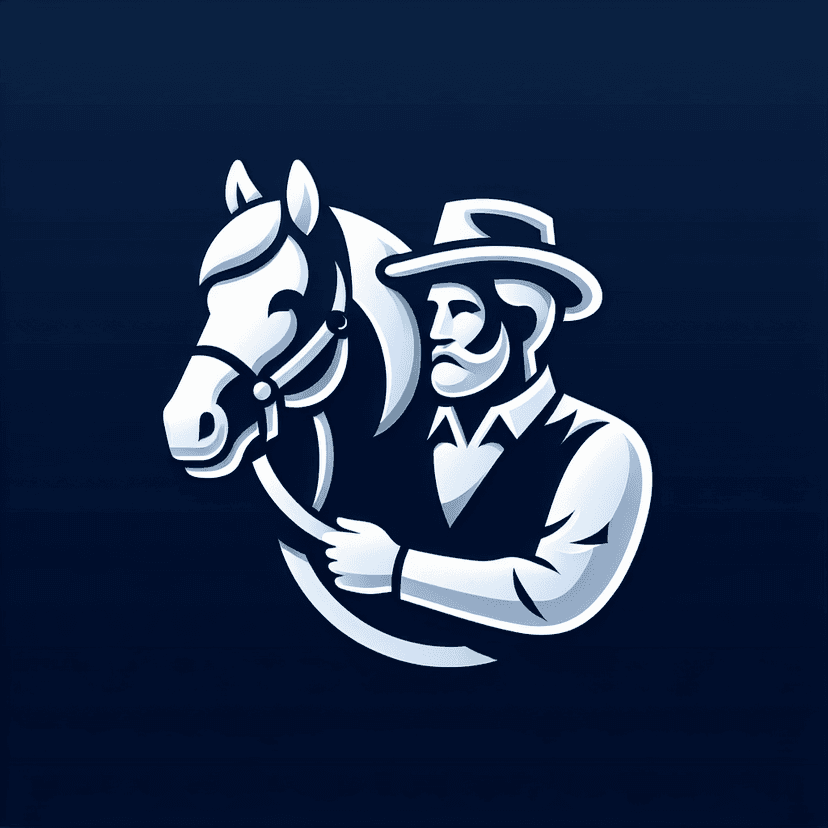 Main icon for Man With The Horse Yearling For The Sale. Horse In A Good Shape.