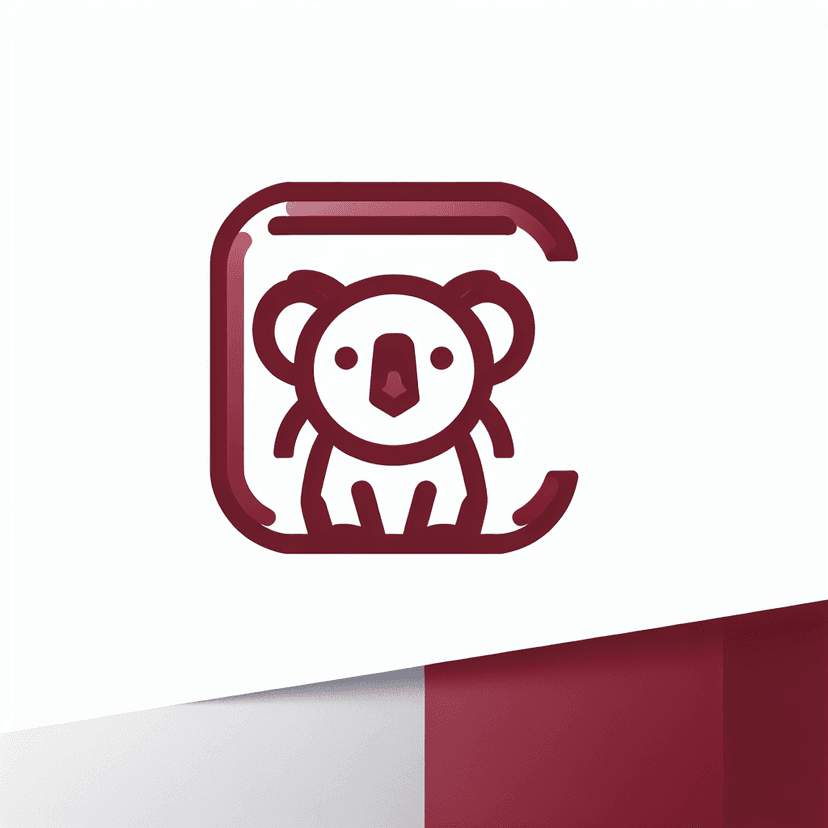 Main icon for A Negative Space Red Koala With A Big C Letter Behind