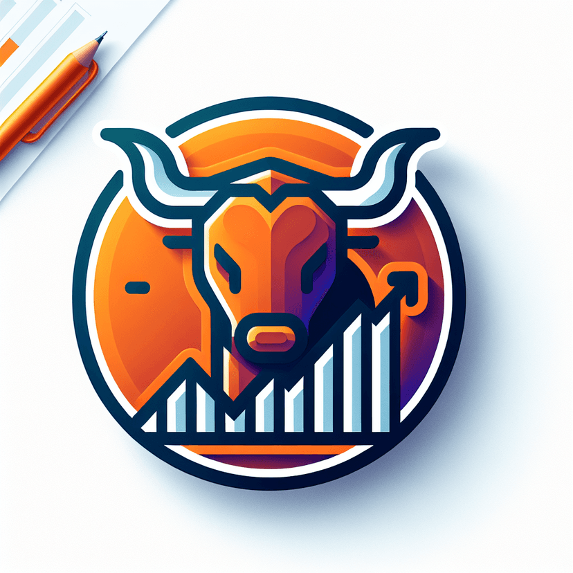 Main icon for Cryptocurrency Exchange Logo With A Stylized Image Of The Bull With A Graph