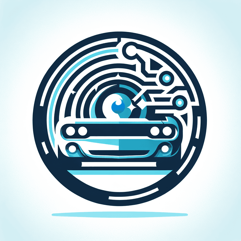 Main icon for An Abstract Camera Lens With A Digital Spark Inside, Overlaying A Sleek Muscle Car, Symbolizing Ai-p