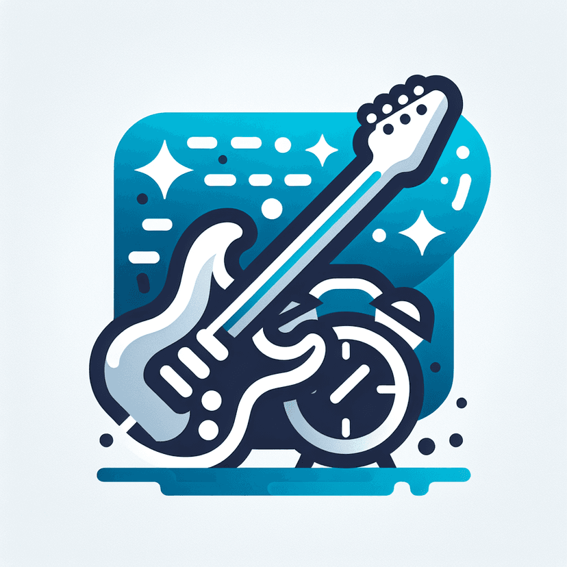 Main icon for An Electric Guitar And A Clock, Representing Practicing To Improve