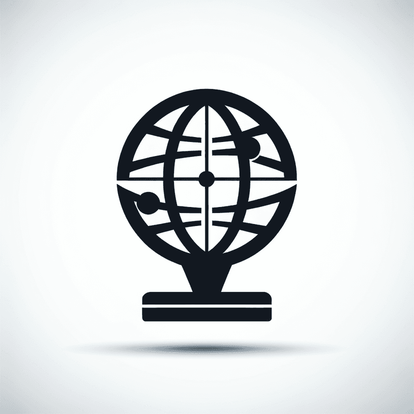 Main icon for Globe With Network Symbolizes Global Business Or Communication