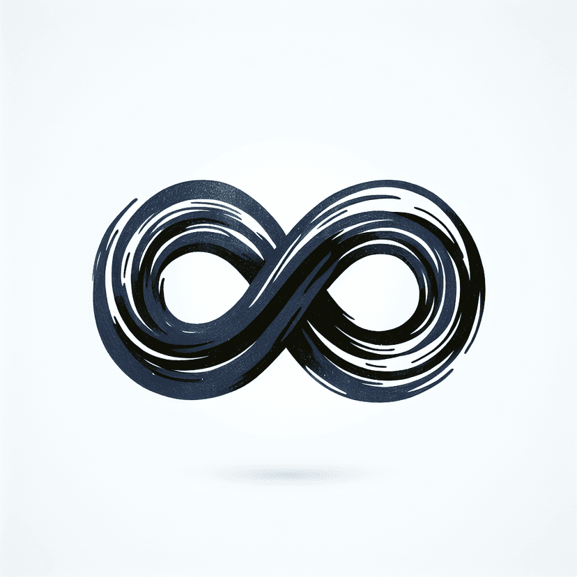 Main icon for Asymmetric Infinity Symbol Without Additional Features On A Plain White Background