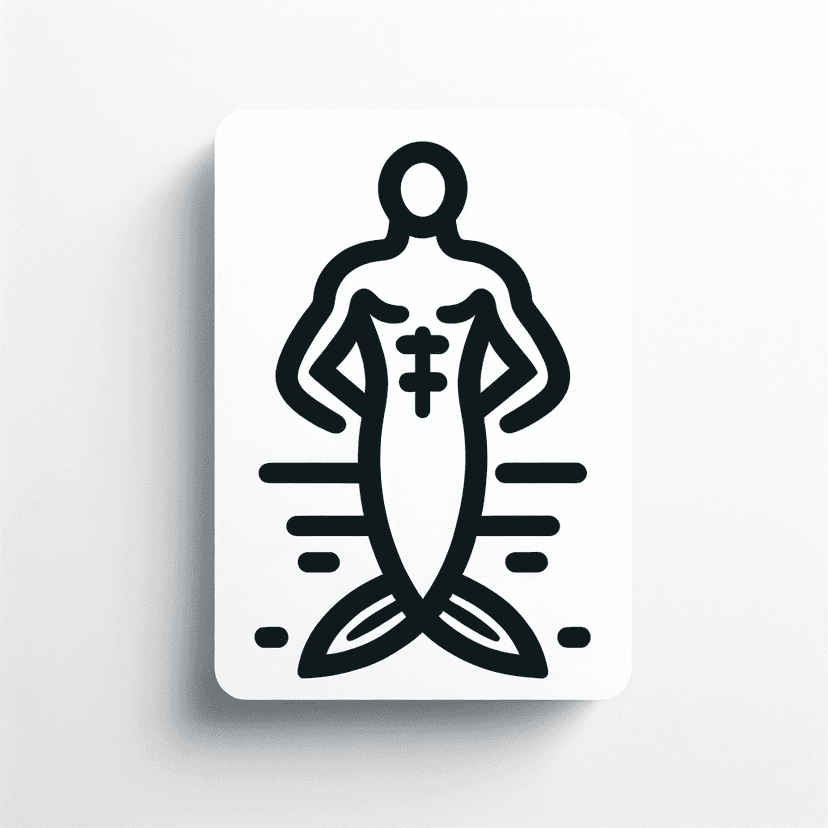 Main icon for A Relaxed Merman Standing Tall, Facing Forward With Both Arms Resting Naturally Along A Tall Body
