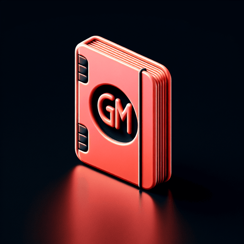 Main icon for Quiero Que Sea Como Una Libreta De Notas Y Que Tenga Las Iniciales Gm