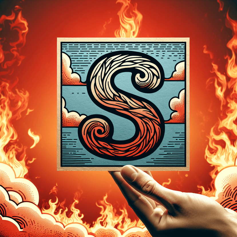 Main icon for The Capital Letter "s" In The Sky With Flames