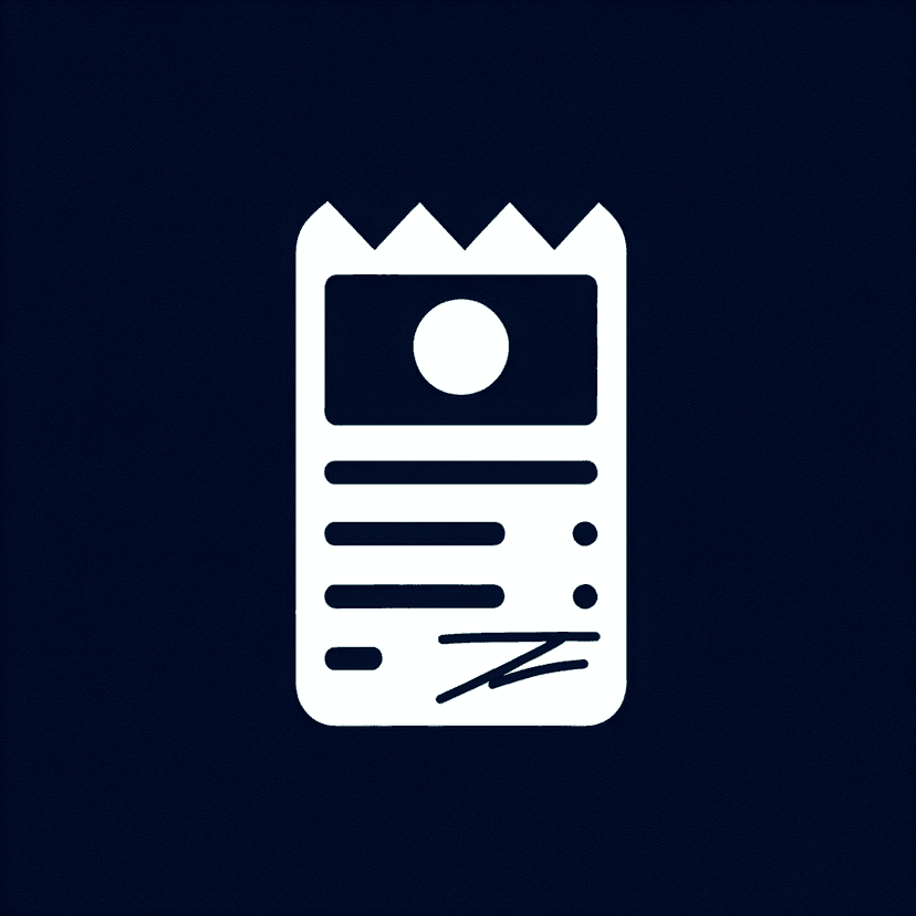 Main icon for A Receipt For A Restaurant With A Tip And Total Line And Someone's Signature
