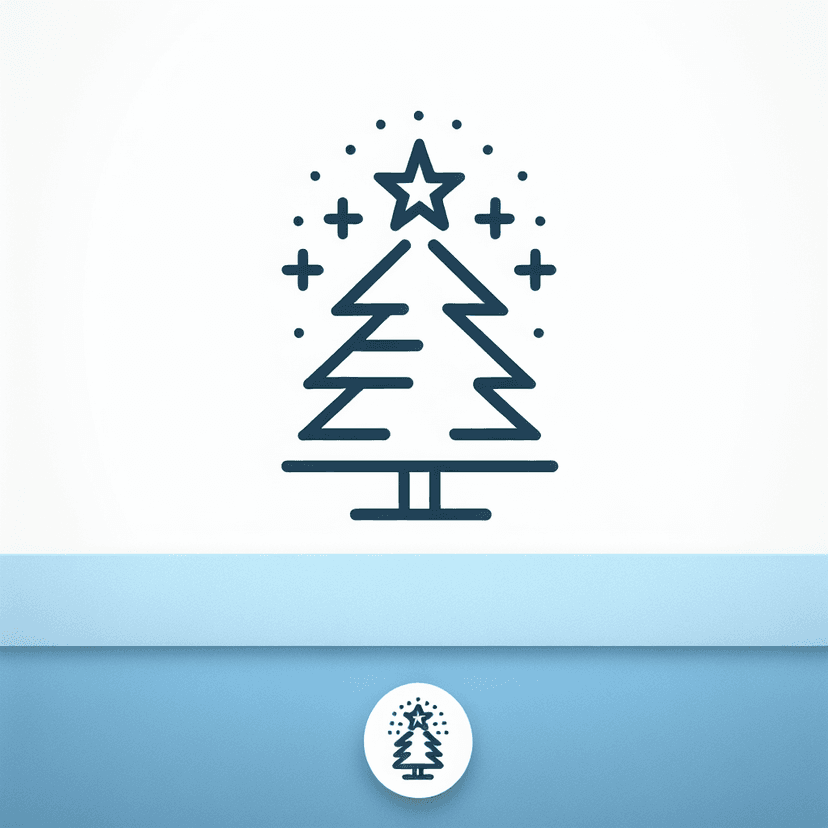 Main icon for Minimalistic Cgristmas Tree Logo, Simple Line Art