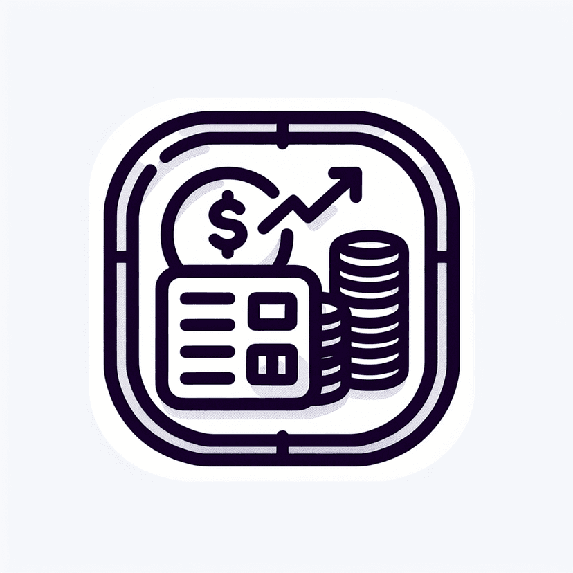 Main icon for Icon For A Web App Button For A Budget Tracker. Simple, Monochrome. No Background