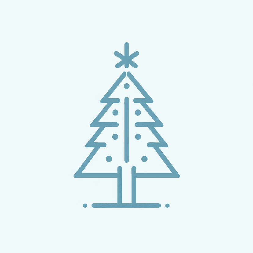 Main icon for Minimalistic Cgristmas Tree Logo, Simple Line Art