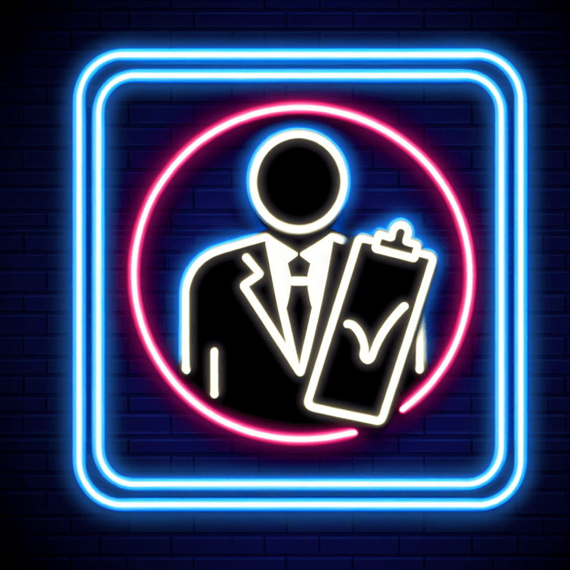 Main icon for Quality Inspector With A Clipboard Giving A Feeling Of Professionalism