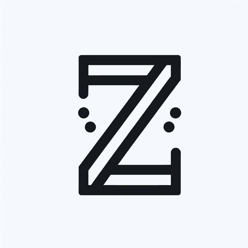 Main icon for Minimalist Letter "z" - Contemporary Line Art, Consistent Line Thickness, Rune Inspired