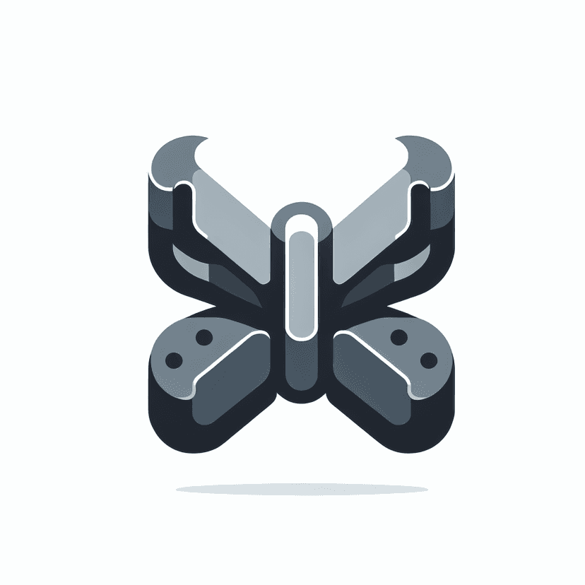 Main icon for Butterfly Nut With Gradation. 45 Degree Angle. To Be Used As A Pixicon In The Menu Bar