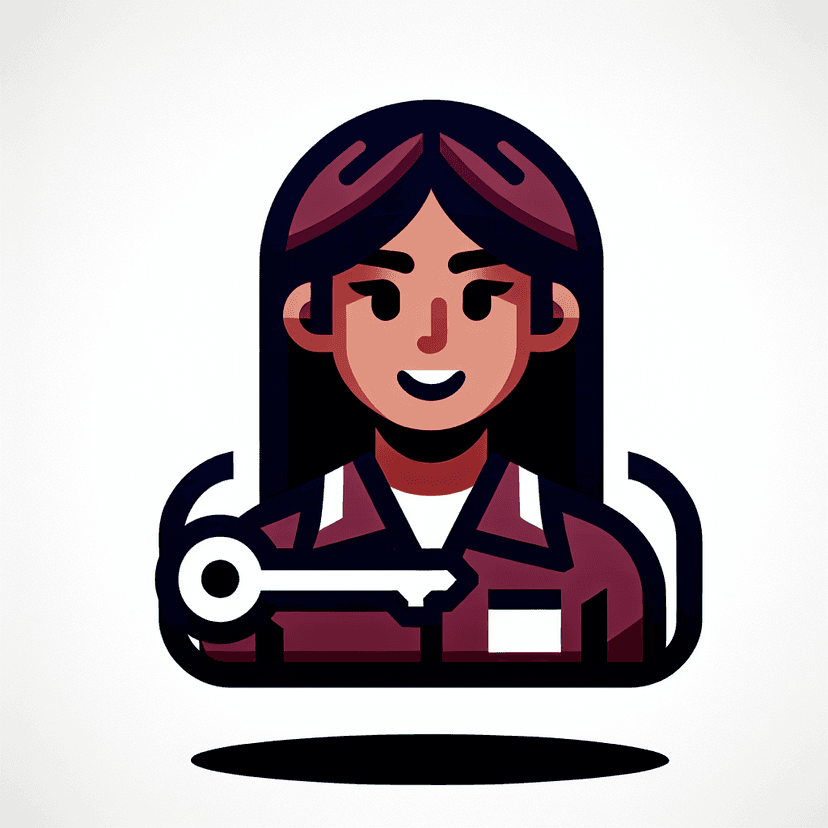 Main icon for Locksmith Girl Smiling And Holding A Key