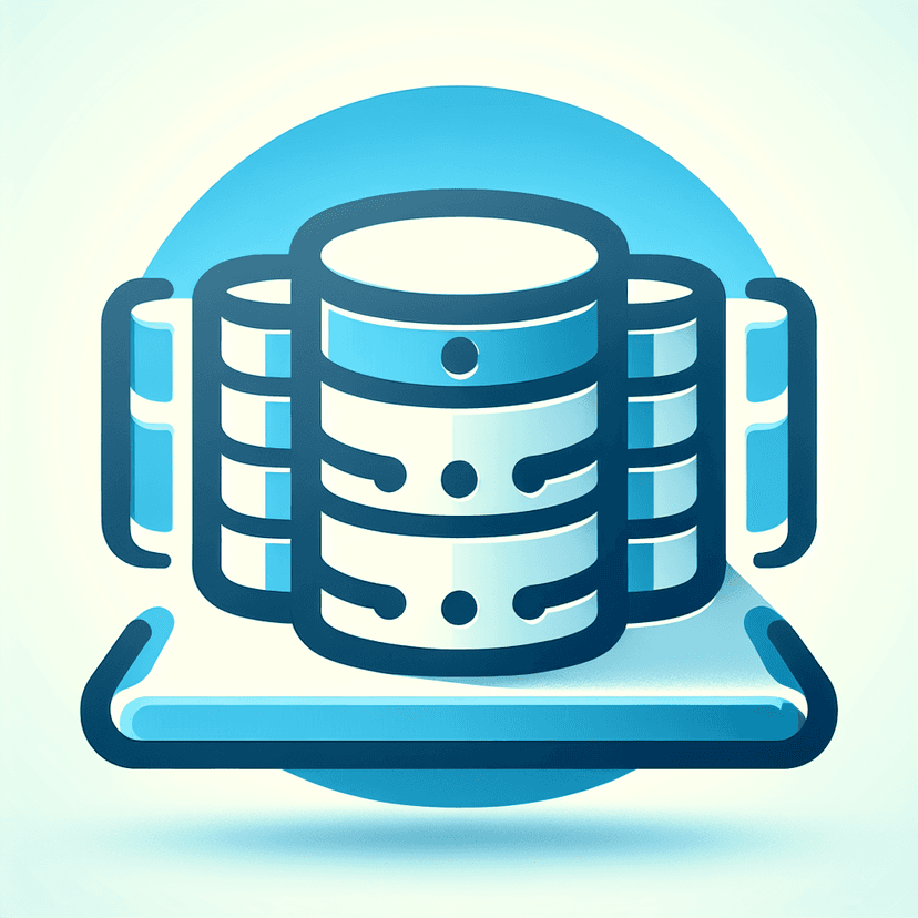 Main icon for Five Big Databases Aligned Horizontally, Contributing To One Small Database