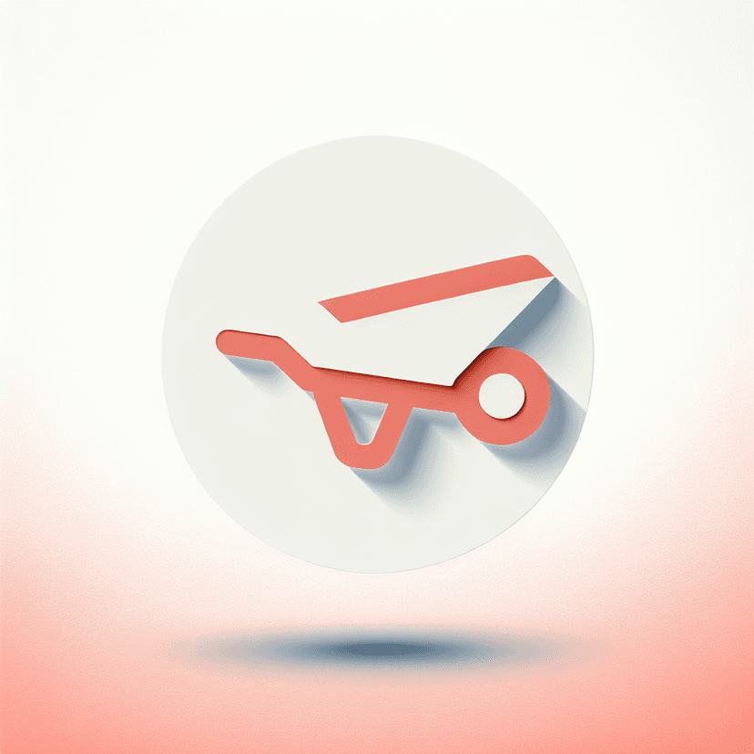 Main icon for Paper Cutout Overturned Wheelbarrow