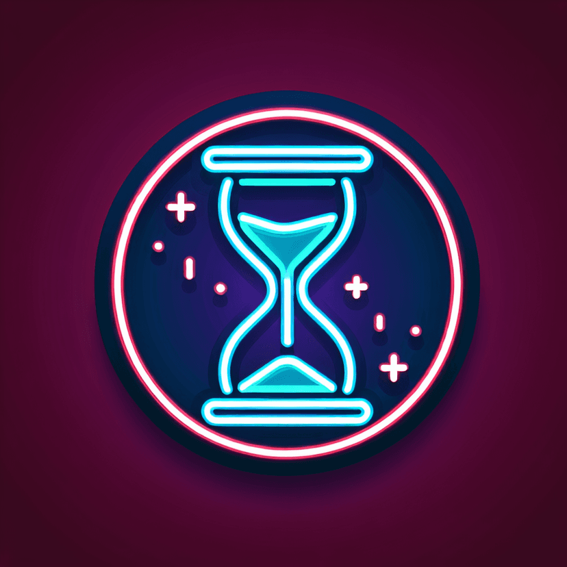 Main icon for A Neon Light Showing An Hourglass