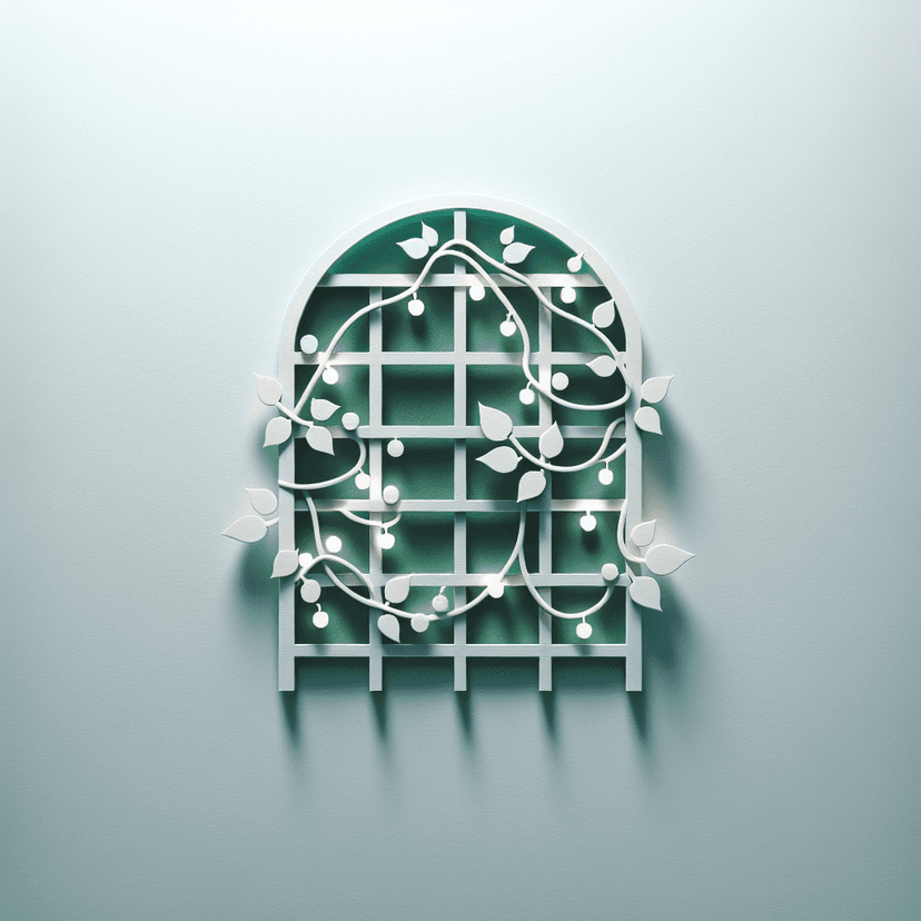 Main icon for Paper Cutout Trellis Covered In Vines And Fairy Lights