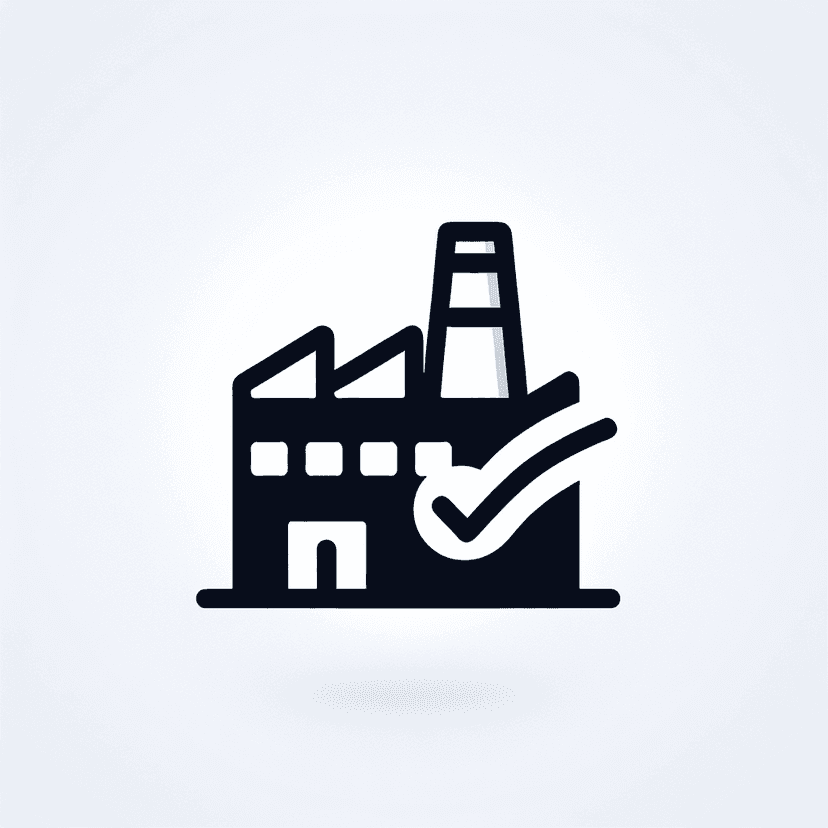 Main icon for A Simple Factory Icon With A Checkmark