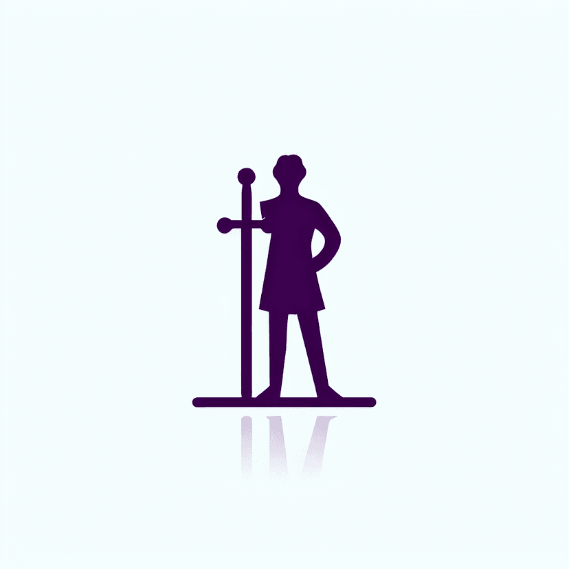Main icon for Outline Of A King Holding A Sword In Front Of Him