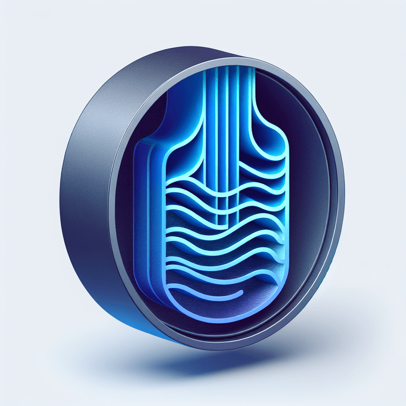 Main icon for Air Quality Sensors – "a Sensor With Airflow Waves, Tracking Air Pollution And Co₂ Levels.