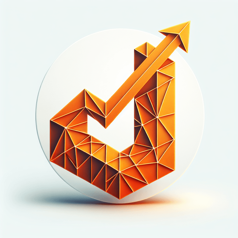 Main icon for Cryptocurrency Exchange Logo With A Stylized Image Of A Letter J-like Figure With A Graph