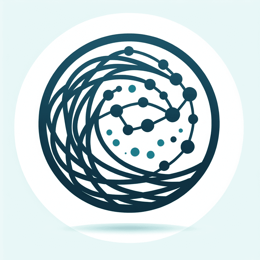 Main icon for A Wave Integrated With Graph Nodes Connected By Lines As Circle