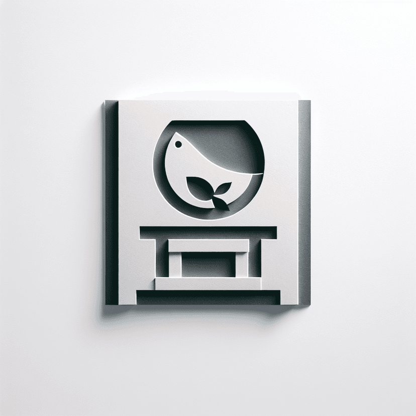 Main icon for Paper Cutout Garden Stone Pedestal With A Fishbowl On Top Of It