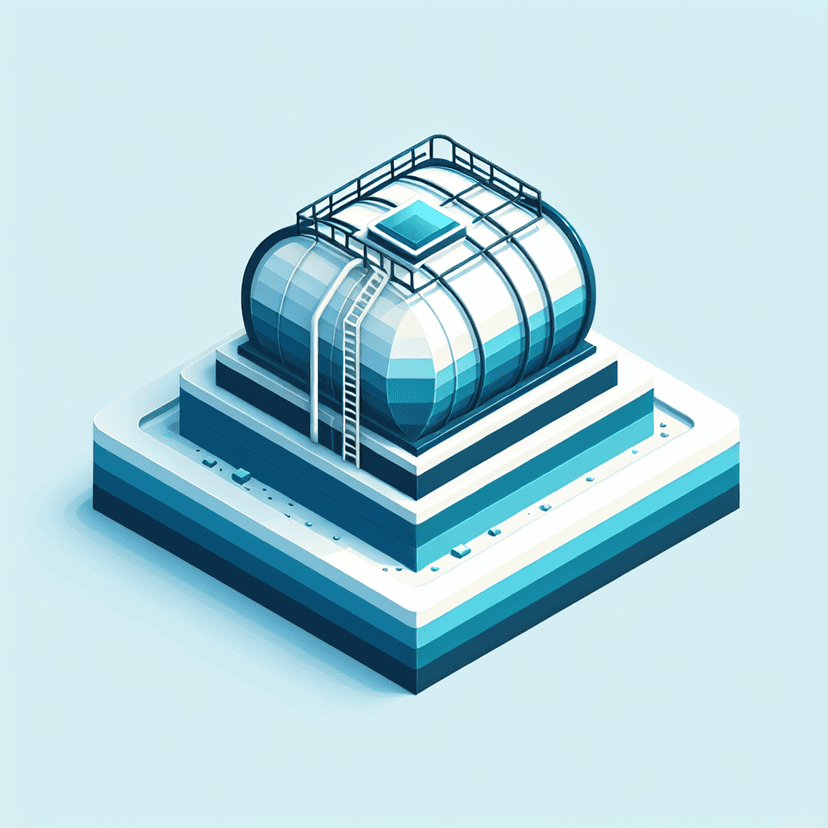 Main icon for An Icon Of Tank That Have Water And Slug Color Blue And Gray