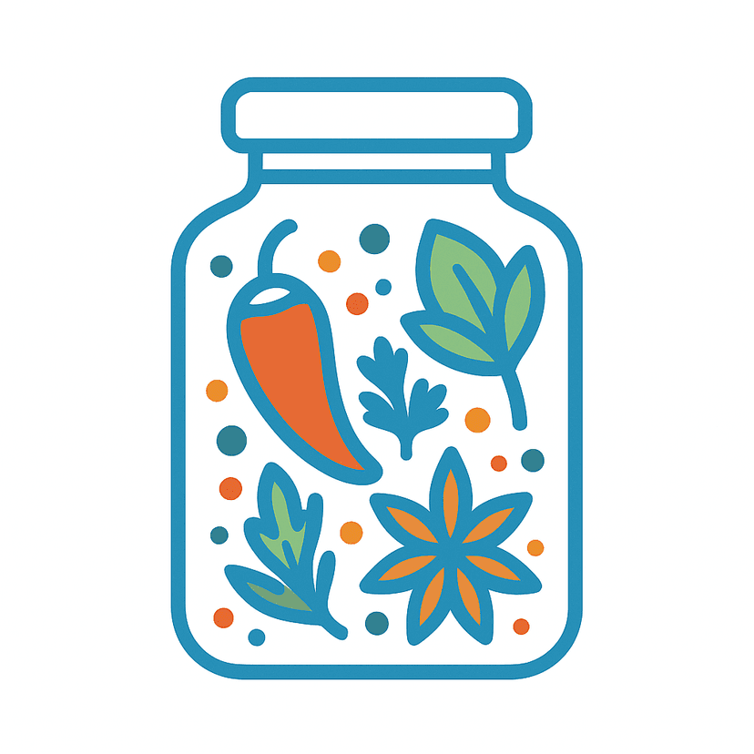 Main icon for A Preservation Jar Filled With Colorful Spices And Herbs, Symbolizing Preservation And Rich Flavors.