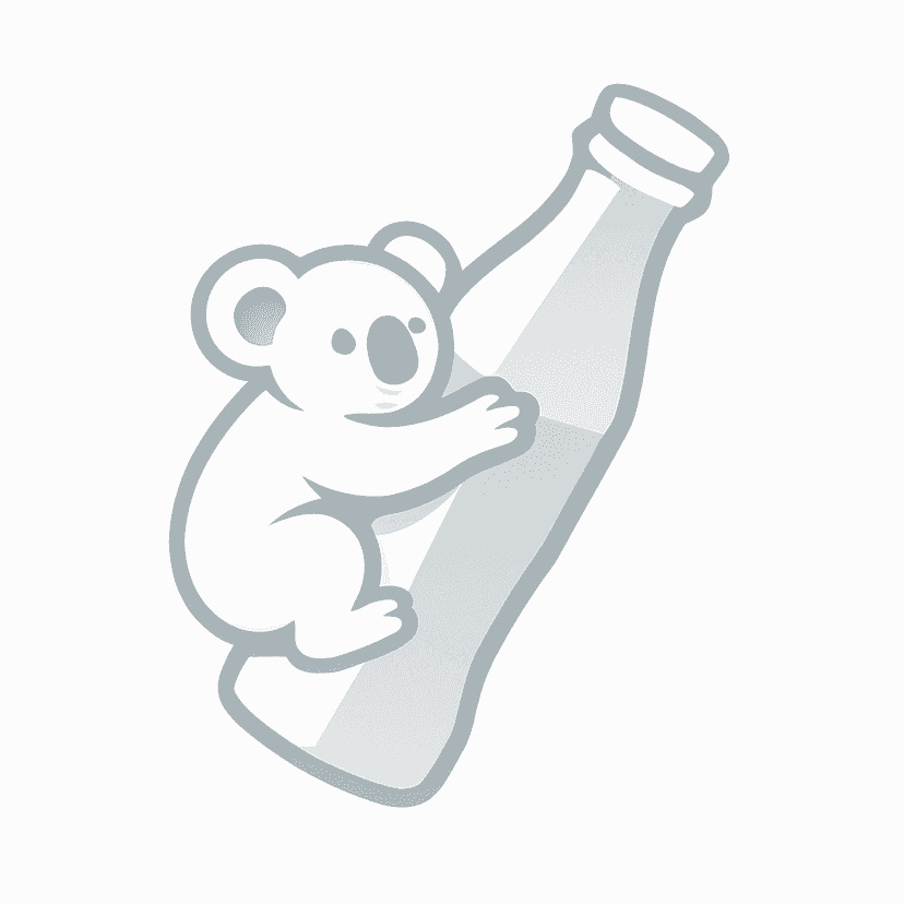Main icon for A Koala Climbing A Giant 45° Cola Bottle, Negative Space, Flat, Light, No Text, No Shadow