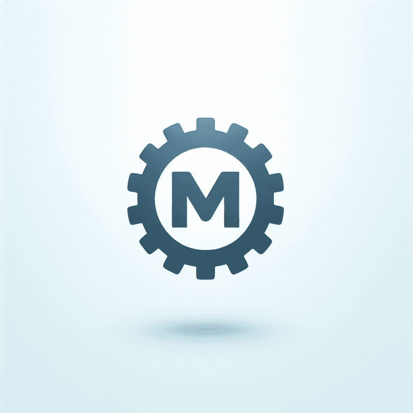 Main icon for A Capital Letter "m" With Gearwheel Details