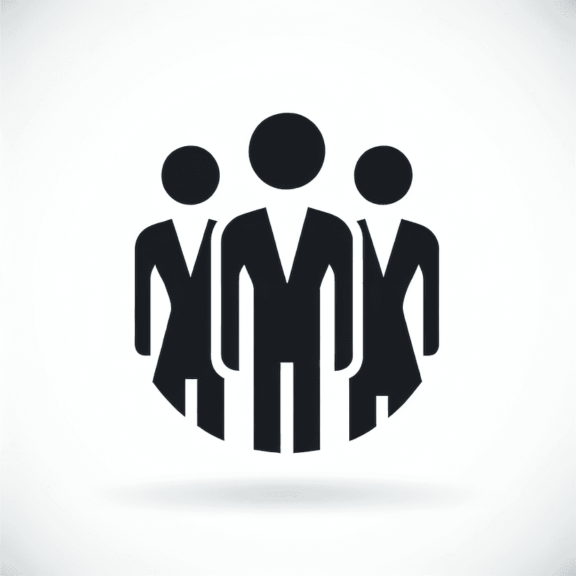 Main icon for Team Silhouettes Represents Teamwork Or Collaboration.