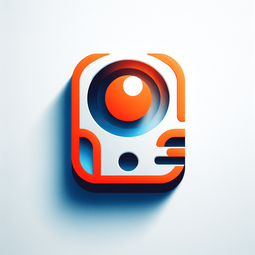 Main icon for Generate An Icon For  Videocall App Like Omegle Please Use Orange Color