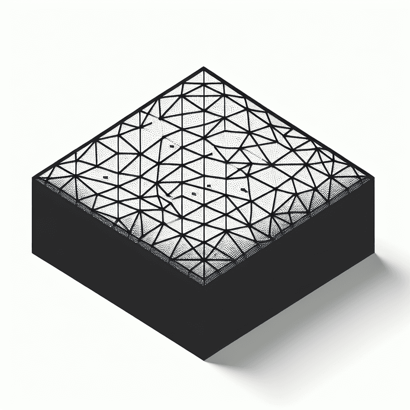 Main icon for A Small Patch Of Ground Represented As A Mesh Of Very Few Triangles In Isometric View