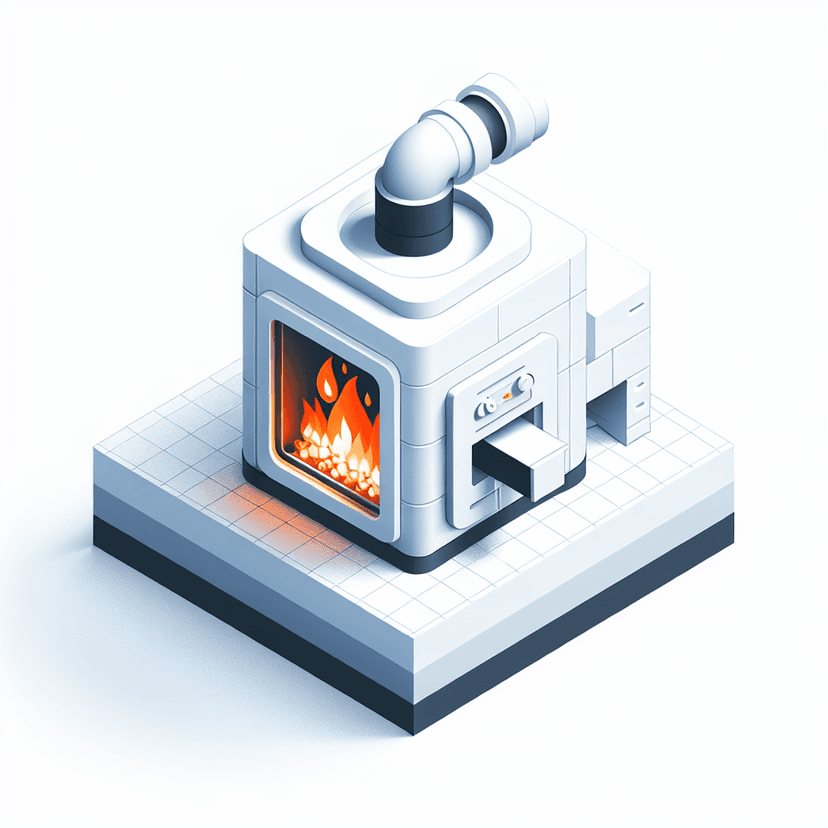 Main icon for N Icon Of A Biomass Boiler With Flames Inside, Representing The Burning Of Biomass Fuel To Produce H
