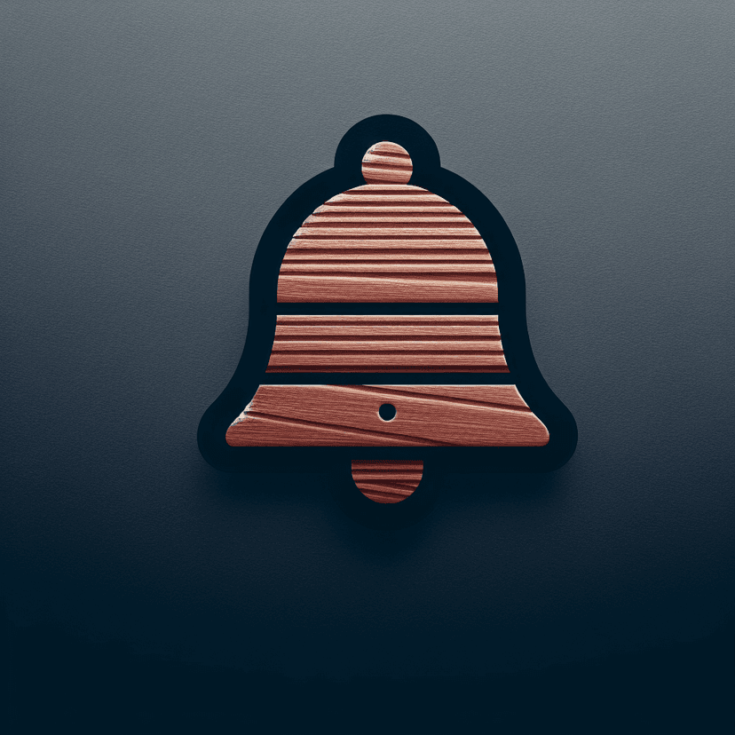 Main icon for A Wooden Bell With A Wood Grain Interior Of The Bell