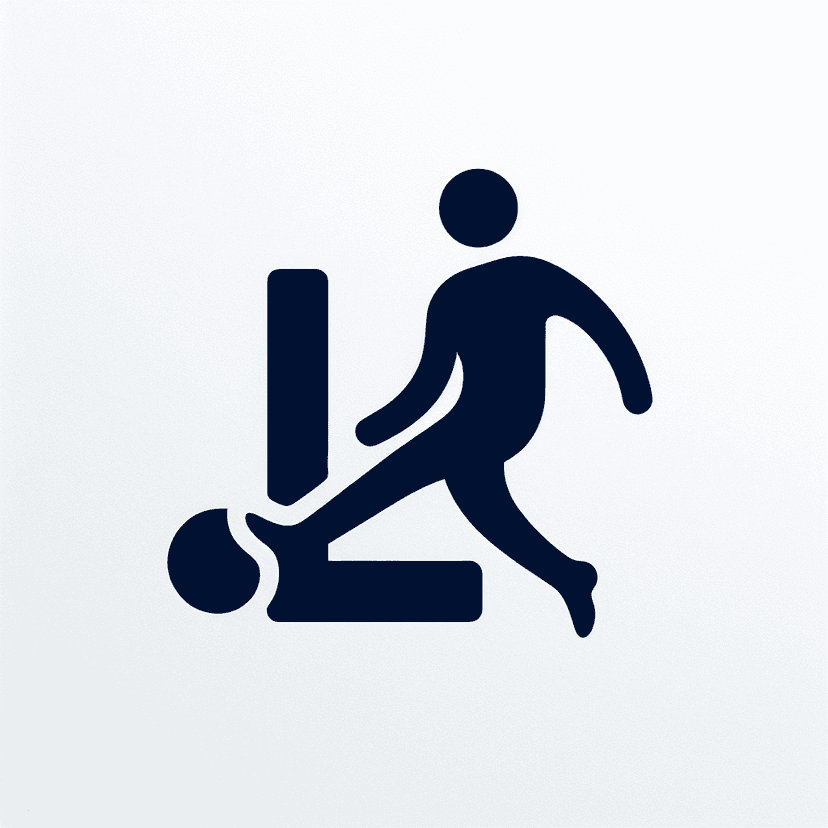 Main icon for Soccer Player Silhouette On A Ball,  Lp Letters